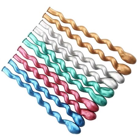 Spiralformede lange balloner til børnefestdekoration, 50 stk. assorterede farver