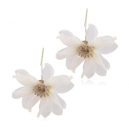 Store Petal Blomsterøredobber Temperament Lange Dråpeøredobber