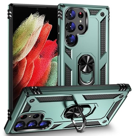 Bofink Combat Samsung Galaxy S23 Ultra Etui - Sortliggrøn