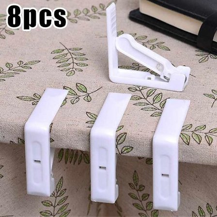 8 st klädnypshållare i plast med fjäderbelastning