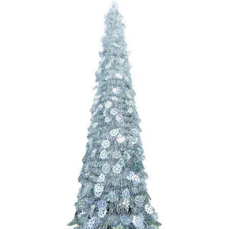 Juletre - 150 cm Sammenleggbart Tre Ornament, Juleutstilling, Perfekt for Veranda, Bordplate, Innendørs, Utendørs, Leilighet, Sesongdekorasjon