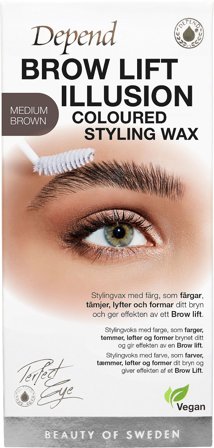 Depend Perfect Eye Brow Lift Illusion Styling Wax M.Brown, Makeup, Øjne, Øjenbryn