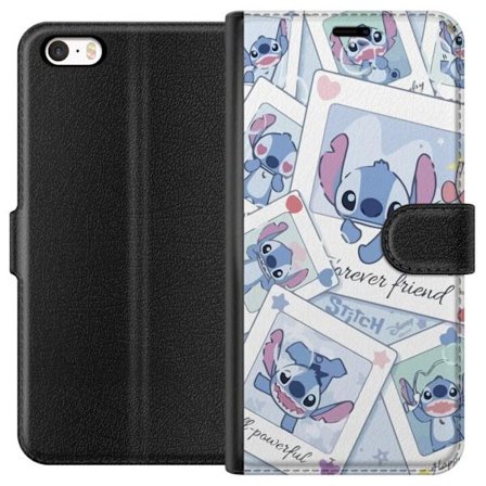 Yhteensopiva Lompakkokotelo Apple iPhone 5s Unelmoivat pilvet vaaleanpunaisina, lila ja sinisen sävyissä, kimaltelevine tähtineen ja pehmeän satumaise