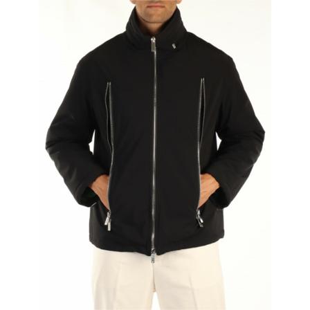 Emporio Armani Leather Jakke Sort, Herre