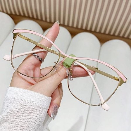 Anti-Blue Light Briller Firkantede Briller PINK PINK