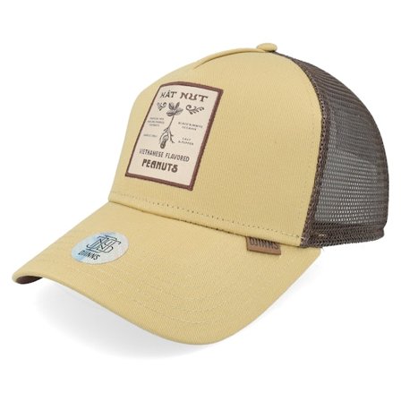 Djinns - Beige trucker Cap - Hft Cap Hat Nut #1 Peanut/Brown A-Frame Trucker @ Hatstore