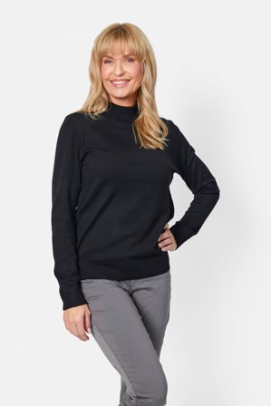 BRANDTEX - Strik - Sort - Turtleneck