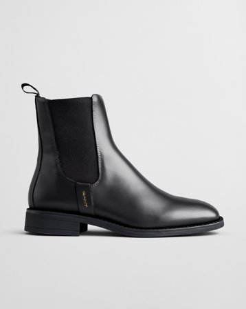 GANT Damen Fayy Chelsea Boot aus Leder (40) Schwarz