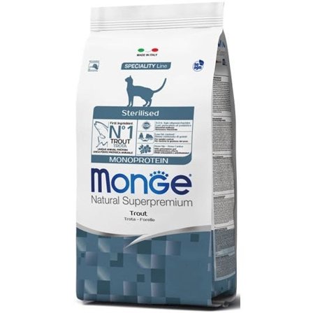 Monge Trota Monoprotein Cibo Secco Gatti Adulti Sterilizzati