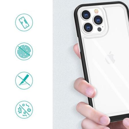 iPhone 14 Plus Mobilskal Clear 3in1 - Blå