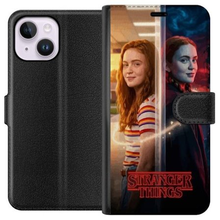 Yhteensopiva Lompakkokotelo Apple iPhone 14 Plus Jakaloitunut muotokuva Max Mayfieldin välillä arkipäivä ja tumma rinnakkaismaailma Stranger Thing