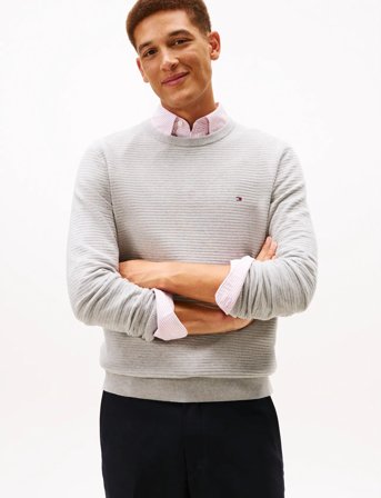 Tommy Hilfiger Seasonal Structure Cneck - Grey - S