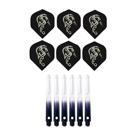 45mm plast 2BA Dart skaft och snygga mönster Dart tillbehör