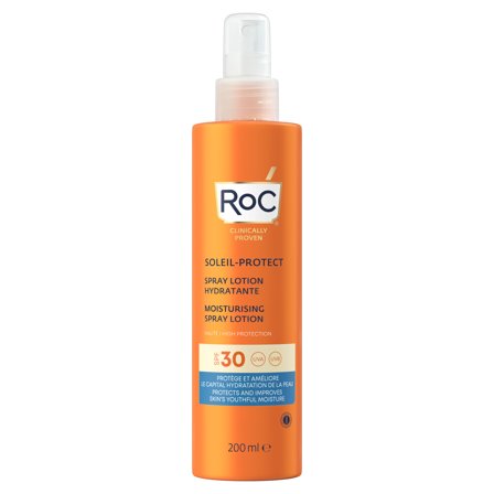 ROC Lozione Spray Solare Corpo Idratante SPF30 200ml - Spray solare corpo alta prot.