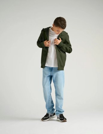 ONLY & SONS Osjceres Zip Thr. Hoodie Swt Noos - Khaki green - 110-116