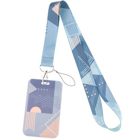 Enkla Nyckelband Nyckelring DIY Mobiltelefon Halsrem Lanyard ID B Regnbåge A6