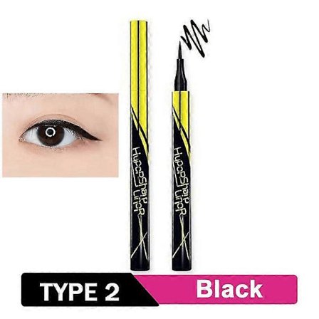 Svart Flytande Eyeliner Vattentät Långvarig Eyeliner Penna Snabbtorkande Icke-Blommande Naturlig Eyeliner Flytande Penna Kosmetiska Verktyg