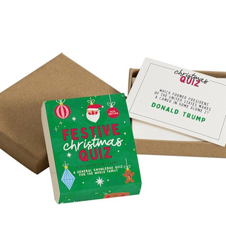 Jul Allmänkunskap Quiz Kort Tjockt Papper Fråge- och Svarsspelkort Julklapp-FD-