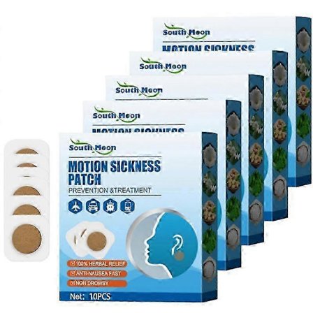 5x Rejseplaster mod køresyge, afslapning, søsyge, luftsyge, hurtigvirkende lindring, opkastning, anti-hovedpine