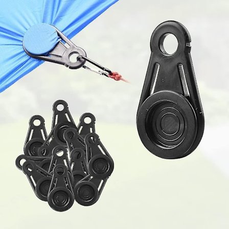 Kraftige skyggekludclips - 100 stk., låsegreb, premium presenningsclips til drivhus, udendørs havenet