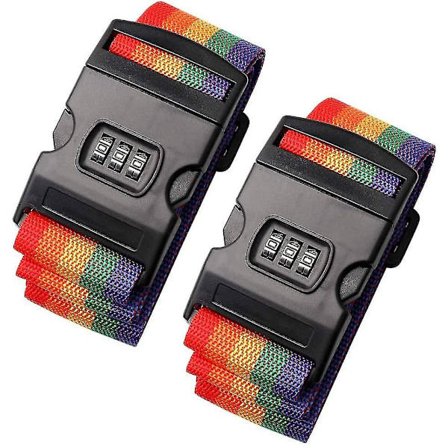 2-pack resväskeband, packningsbälte bagageband för din flygresa