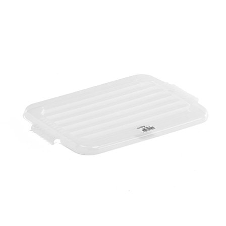 Lokk til plastkasse, 15 l, transparent