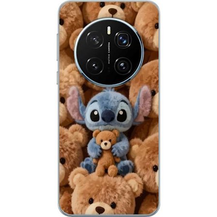 Yhteensopiva Puhelinkuori Honor Magic7 Pro Stitch ympäröity ruskeilla teddykarhuilla, joilla on pieni nallekarhu sylissään söpössä ja kodikkaassa kawa