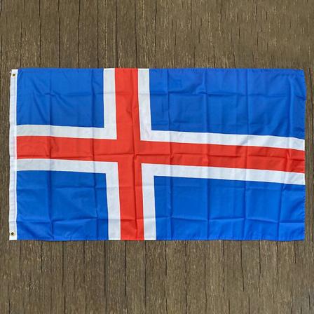 Xvggdg Islandsk Flagg Polyester 5*3 Fot Banner Meg
