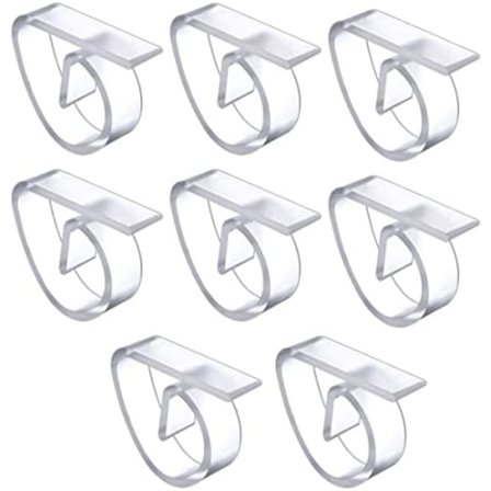 (12 kpl) Muoviset läpinäkyvät pöytäliinan kiinnikkeet, pöytäliinan kiinnitys