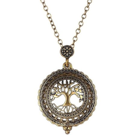 Förstoringsglas Halsband Brons Hänge Skjutbart Topp 5x Förstoringsglas