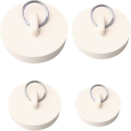 4 stk. badekarplugger, vaskepropp i gummi, kjøkkenavløpspropp med hengering for badekar, bad (4 størrelser)