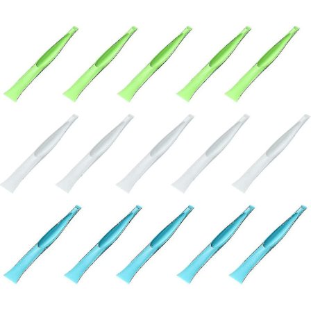 15-pakks flerbruks stiv skrape rengjøring tyggegummi skrapeverktøy, kjøkken plast rengjøring skrapeverktøy ripefri rengjøring verktøy, etikett skrape 