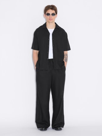 Holzweiler - Lian Linen Trousers - Black - Mens - Extra Small