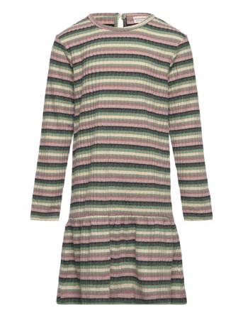 Dress Ls Y/D Rib Patterned Minymo