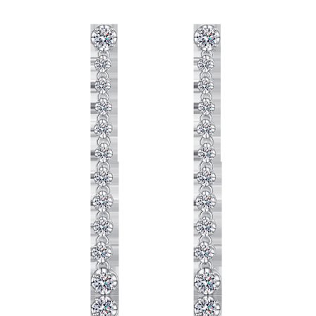 925 Silver Pin Moissanite Tofs örhängen