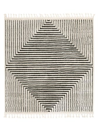 Large Larache Rug - Cream White/Black 240X240 Modern Style
