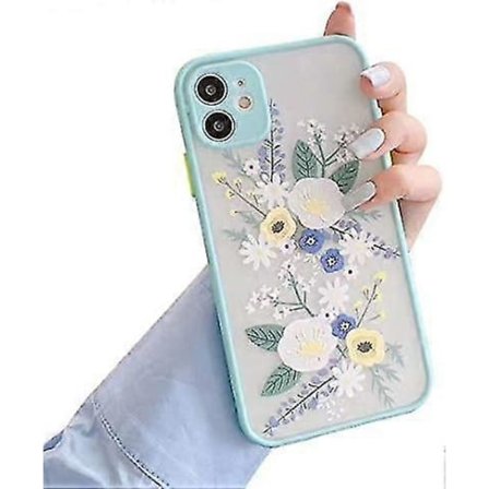 Telefoncover til iPhone Xr, Smukt Elegant Frisk Blomstermønster Blødt TPU Silikone Gel Gummi Cover, Transparent Stødsikkert Slankt Cover Fuld Krop S