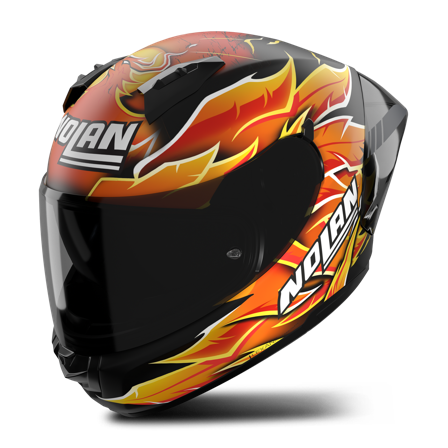Casco Integrale Nolan N60-6 Sport Nero/Rosso/Arancio/Giallo Opaco M