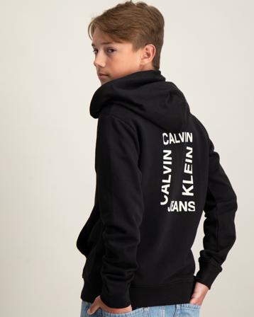 Calvin Klein MINI HERO FLOCK ZIP-THROUGH Schwarz Pullover Jungen - Kidsbrandstore