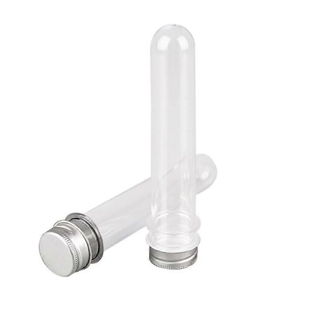 Plastbeholdere Rør for oppbevaring av væsker 25 stk. klare reagensrør med lokk [HK]