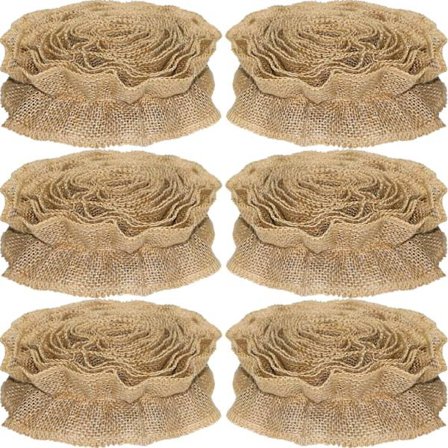 Juletré Bånd Garland Jutebånd Garland 2,7m*6 Ruller, Rustikk Gårdshus Landlig Juletrépynt, Jute Stoff