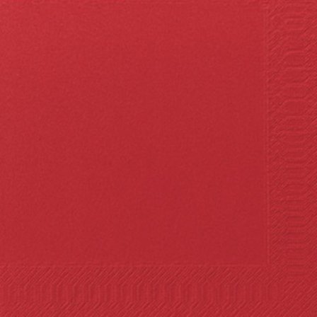 DUNI Servett 3-lagers, enfärgad, ¼-vikt, 40 cm, röd 125/fp - Lyreco - Kök och servering - Servetter och dukar - Servett - 3-lagers