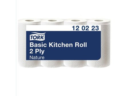 Tork Hushållspapper Basic 2-lag 191ark naturvit 4/fp - Lyreco - Städ och hygien - Toalettpapper och torkpapper - Hushållspapper