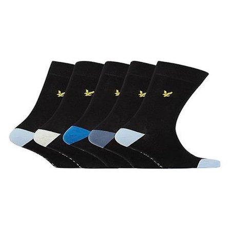 Lyle and Scott Herr Graham 5-pack strumpor - svart/blå
