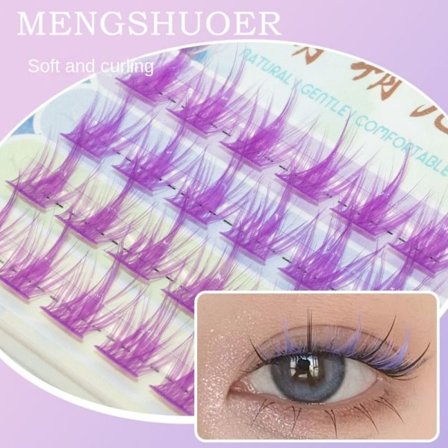 Färgade fransar Cluster Ögonfransar 02 02