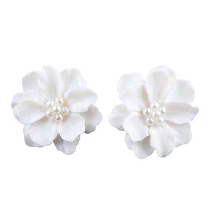 Elegante Resin Blomster Faux Øredobber Dating Party Smykker