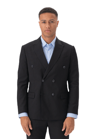 TeeShoppen Dubbelknäppt Kavaj Jackor Herr Svart 52