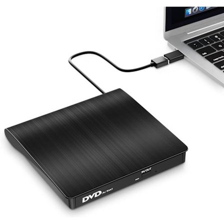 Ekstern CD DVD-drev, USB 3.0 & Type-C CD-brænder, bærbar CD DVD +/-RW-drev DVD-afspiller til bærbar computer, bærbar pc, stationær computer