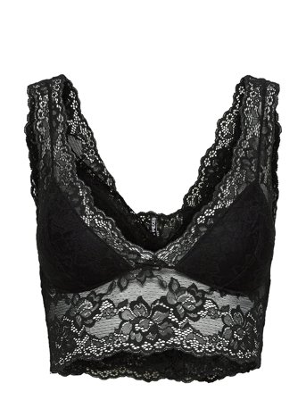 Pclina Lace Bra Top Black Pieces