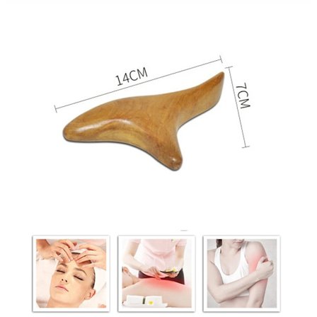 Naturlig Bøk Tre Nakke Skulder Rygg Massasje Skrape Tre Guasha Pinne for Massasje Gouache Terapi SPA Skjønnhetssalong Helse